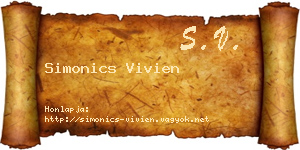 Simonics Vivien névjegykártya