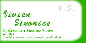 vivien simonics business card